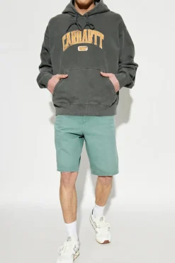 Carhartt WIP ZIELONY Jeansowe szorty