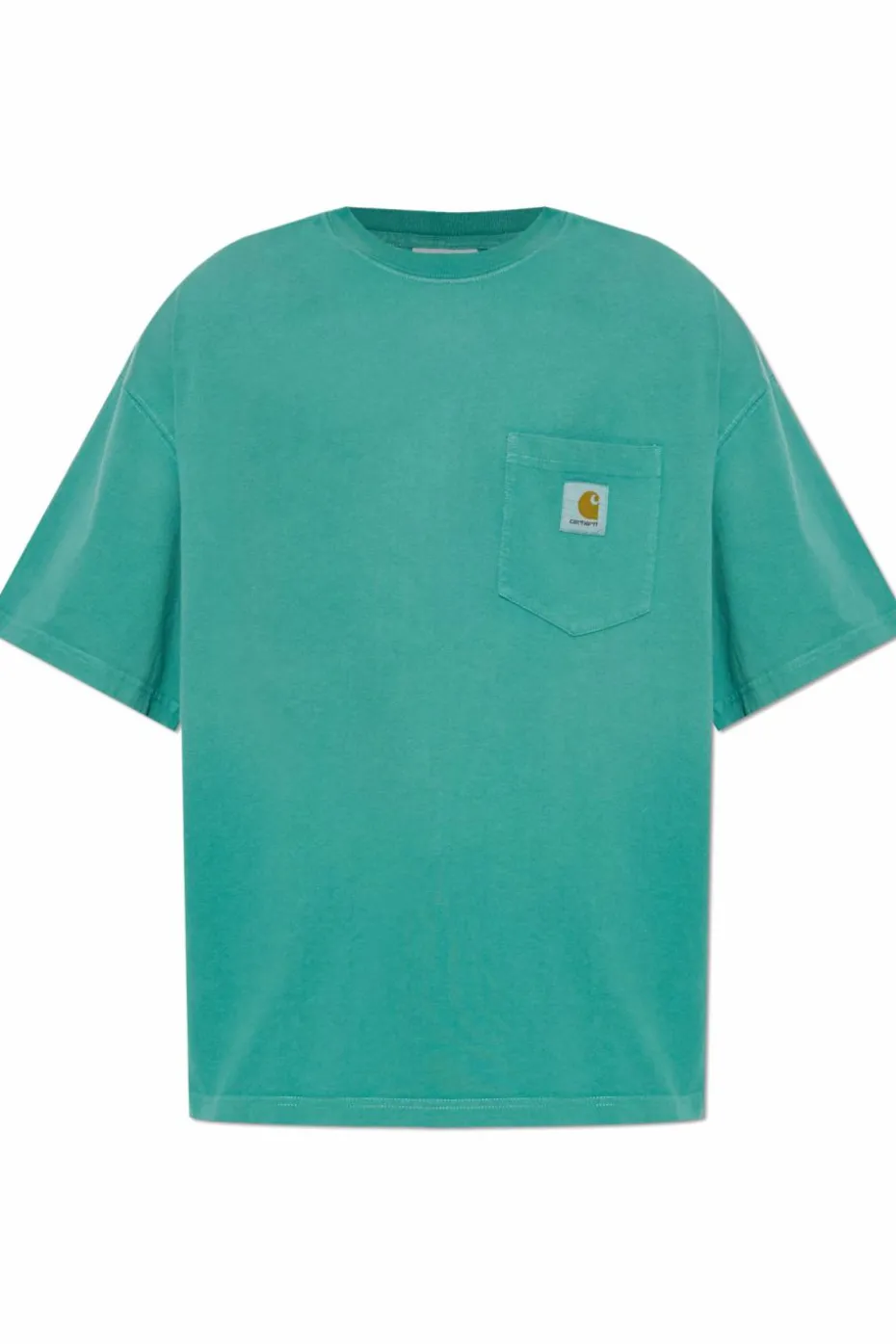 Carhartt WIP ZIELONY T-shirt z logo