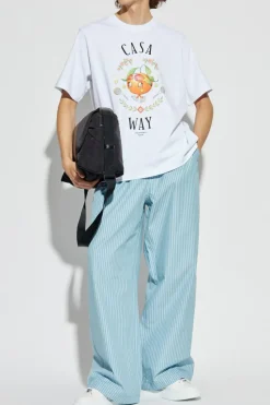 Casablanca BIAŁY T-shirt typu `oversize`