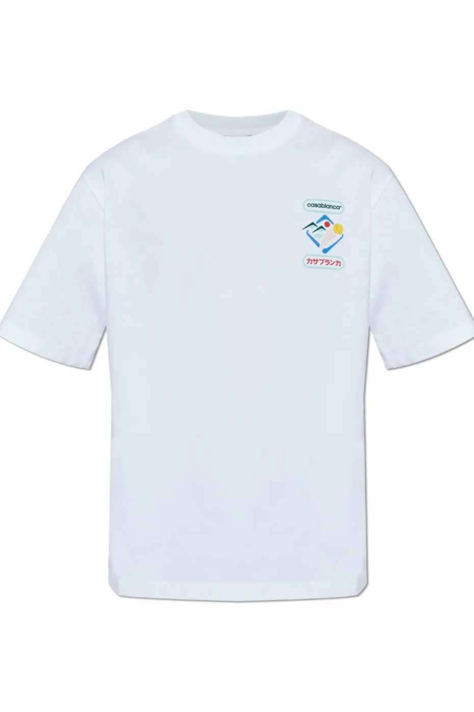 Casablanca BIAŁY T-shirt z logo