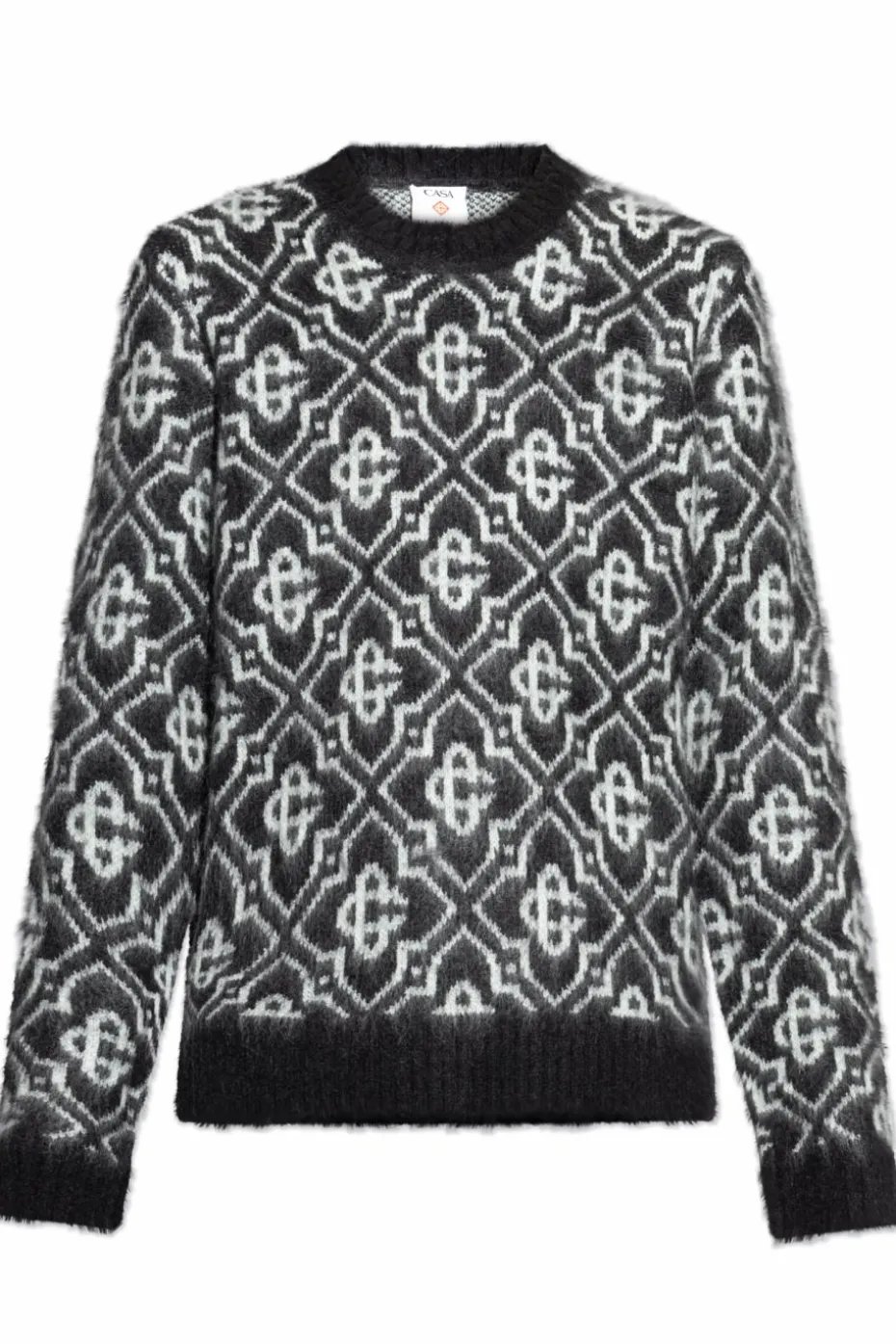 Casablanca CZARNY Sweter z monogramem