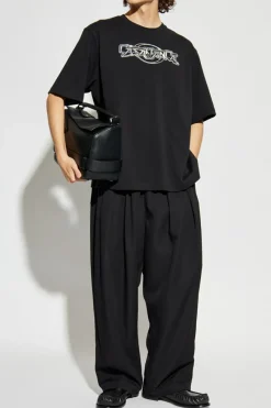 Casablanca CZARNY T-shirt typu `oversize`