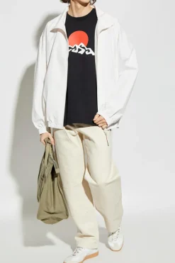 Casablanca CZARNY T-shirt z logo