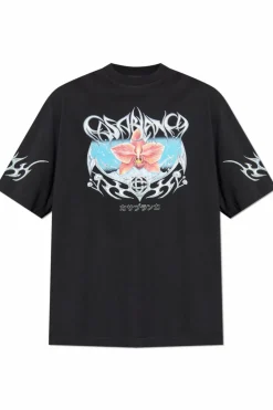 Casablanca CZARNY T-shirt typu `oversize`