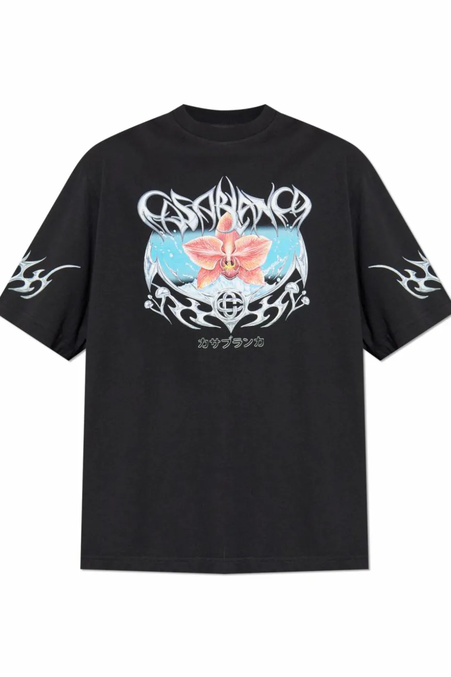 Casablanca CZARNY T-shirt typu `oversize`