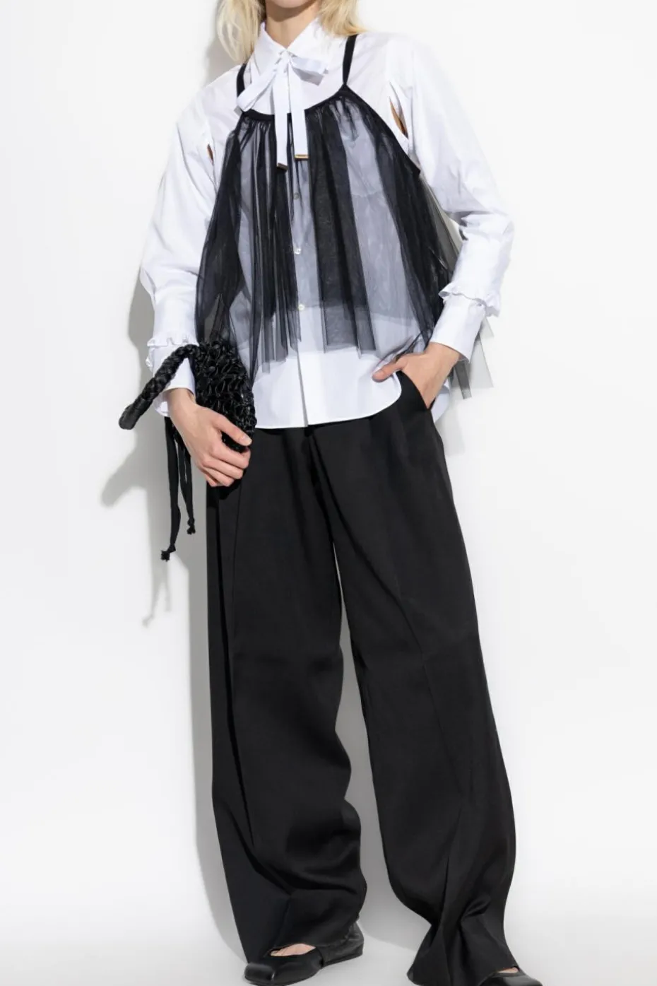 CDG by Comme des Garçons BIAŁY Koszula z kieszenią