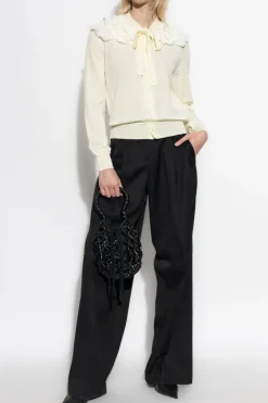 CDG by Comme des Garçons ŻÓŁTY Kardigan z kołnierzem