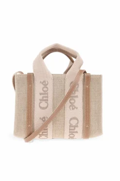 Chloé beżowy Torba na ramię `Woody Mini`