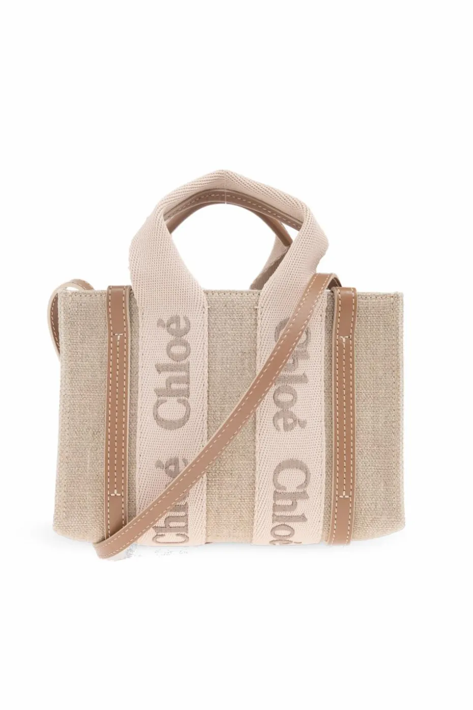 Chloé beżowy Torba na ramię `Woody Mini`