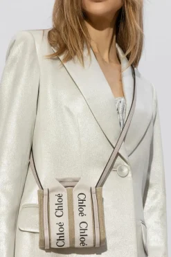 Chloé beżowy Torba na ramię ‘Woody Nano’