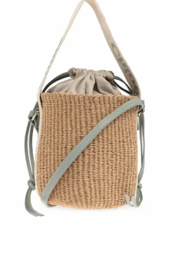Chloé beżowy Torba na ramię `Woody Small` typu `bucket`
