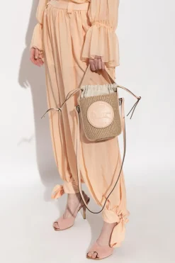 Chloé beżowy Torba na ramię `Horse Medal Small` typu `bucket`