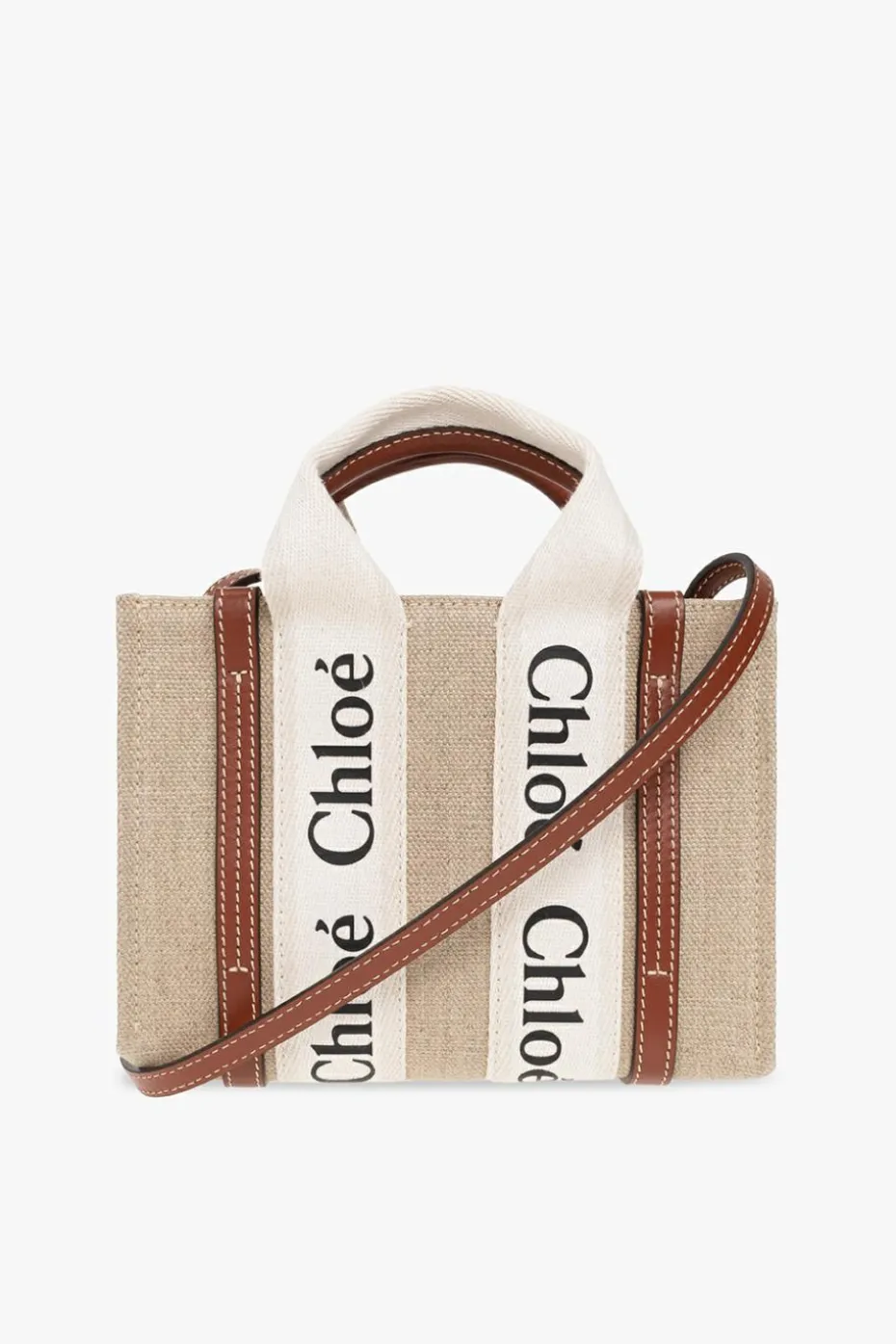 Chloé beżowy Torba na ramię ‘Woody Mini’