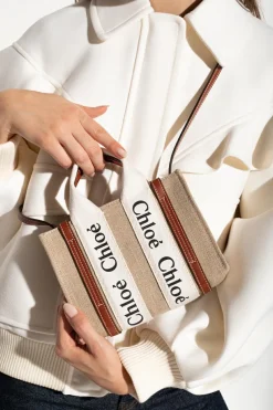 Chloé beżowy Torba na ramię ‘Woody Mini’