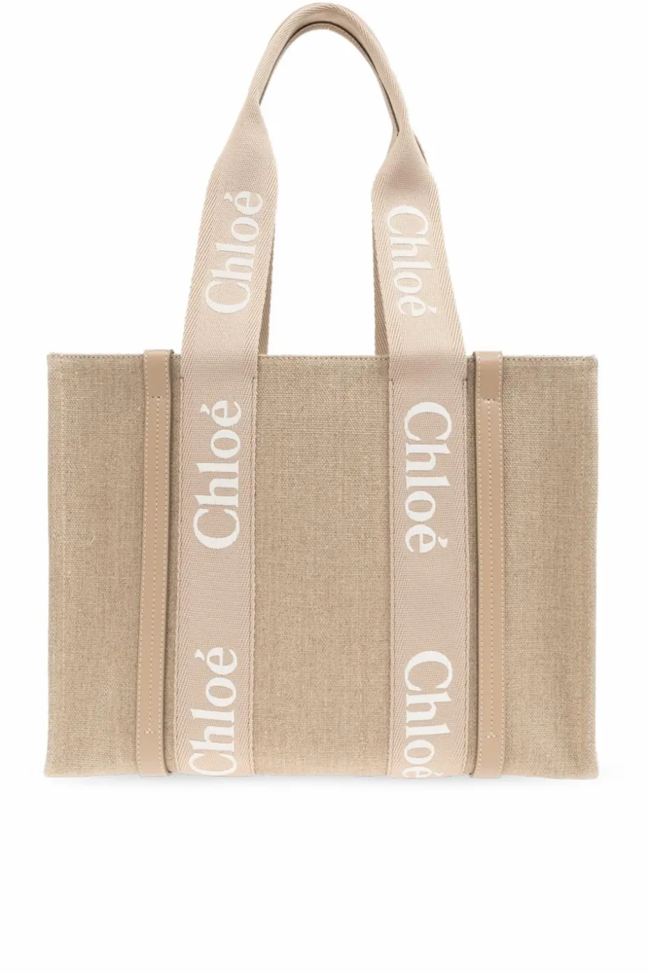 Chloé beżowy Torba `Woody Medium` typu `shopper`