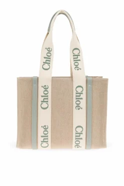 Chloé beżowy Torba `Woody Medium` typu `shopper`