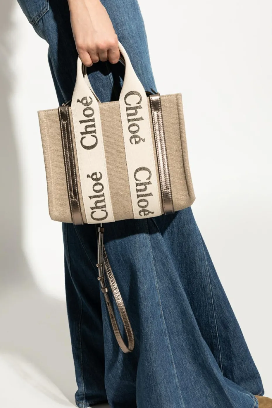 Chloé beżowy Torba `Woody Small`