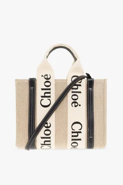 Chloé beżowy Torba ‘Woody Small’ typu ‘shopper’