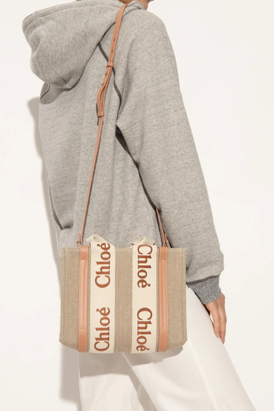 Chloé beżowy Torba `Woody Small`