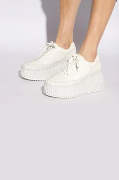 Chloé BIAŁY Buty sportowe na platformie ‘Nama’