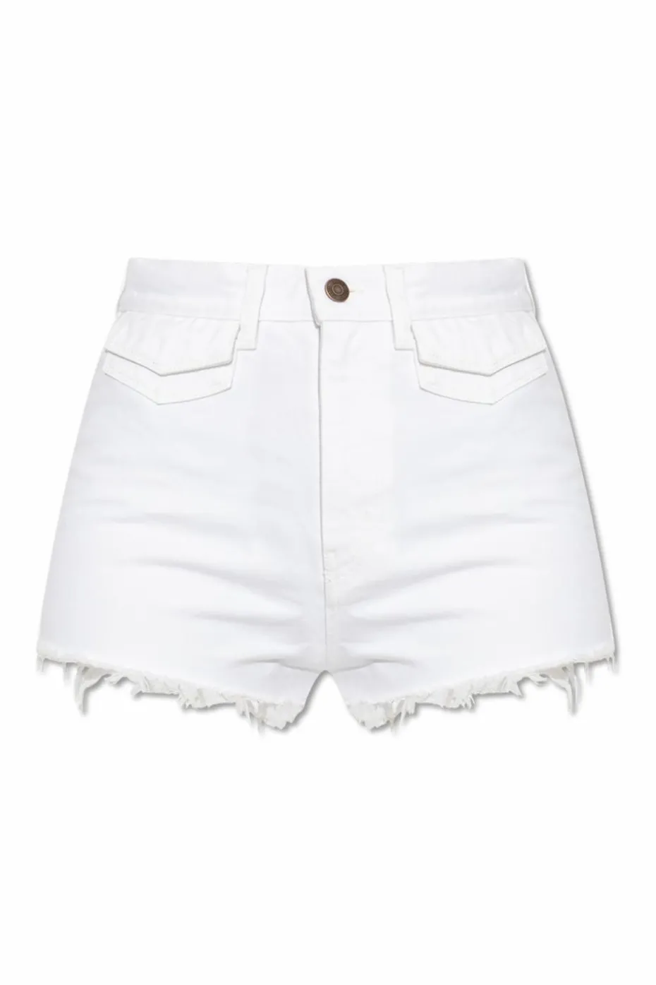 Chloé BIAŁY Jeansowe szorty z efektem `vintage`