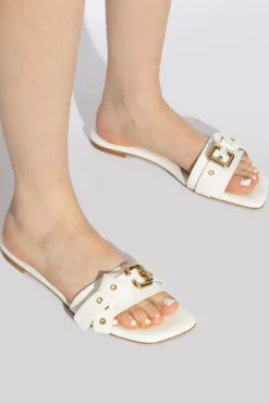 Chloé BIAŁY Klapki `Mae`
