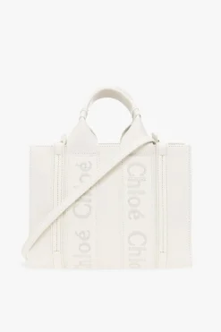 Chloé BIAŁY Torba ‘Woody Small’ typu ‘shopper’