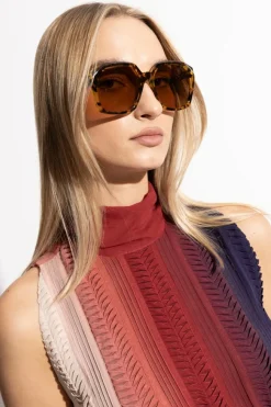 Chloé BRĄZOWY Okulary przeciwsłoneczne `Salome`