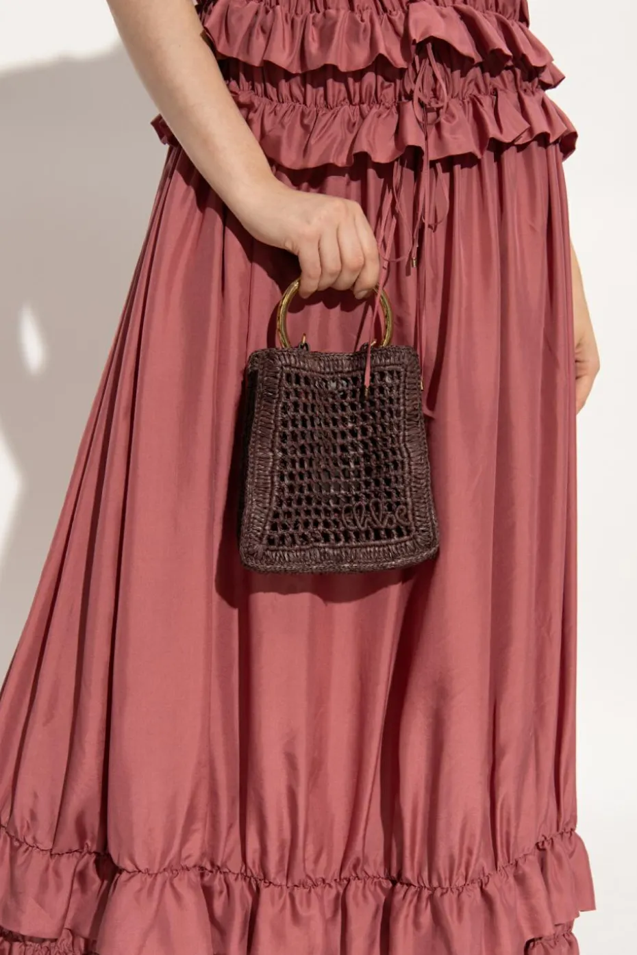 Chloé BRĄZOWY Torba do ręki `Summer Banana Mini`