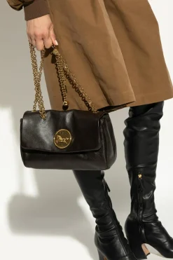 Chloé BRĄZOWY Torba na ramię `Heritage Medium`
