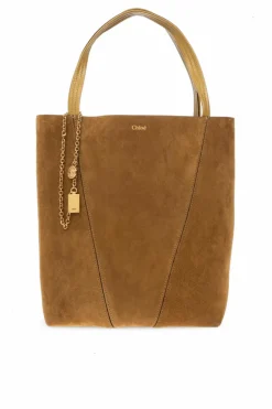 Chloé BRĄZOWY Torba na ramię `Chloé Spin Medium`