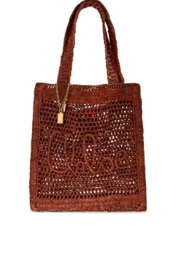 Chloé BRĄZOWY Torba na ramię `Summer Banana` typu `shopper`