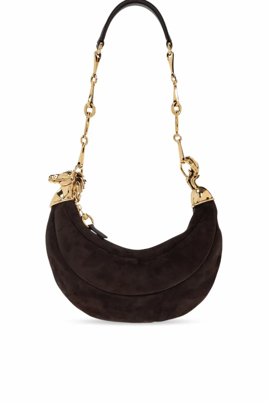 Chloé BRĄZOWY Torba na ramię `Chain Horse`