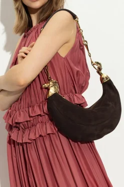 Chloé BRĄZOWY Torba na ramię `Chain Horse`