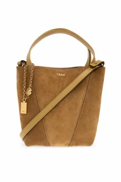 Chloé BRĄZOWY Torba na ramię `Chloé Spin Small`