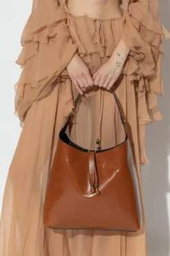 Chloé BRĄZOWY Torba na ramię `Marcie Hobo`