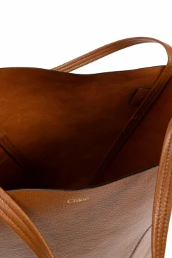 Chloé BRĄZOWY Torba `Spin Large` typu `shopper`