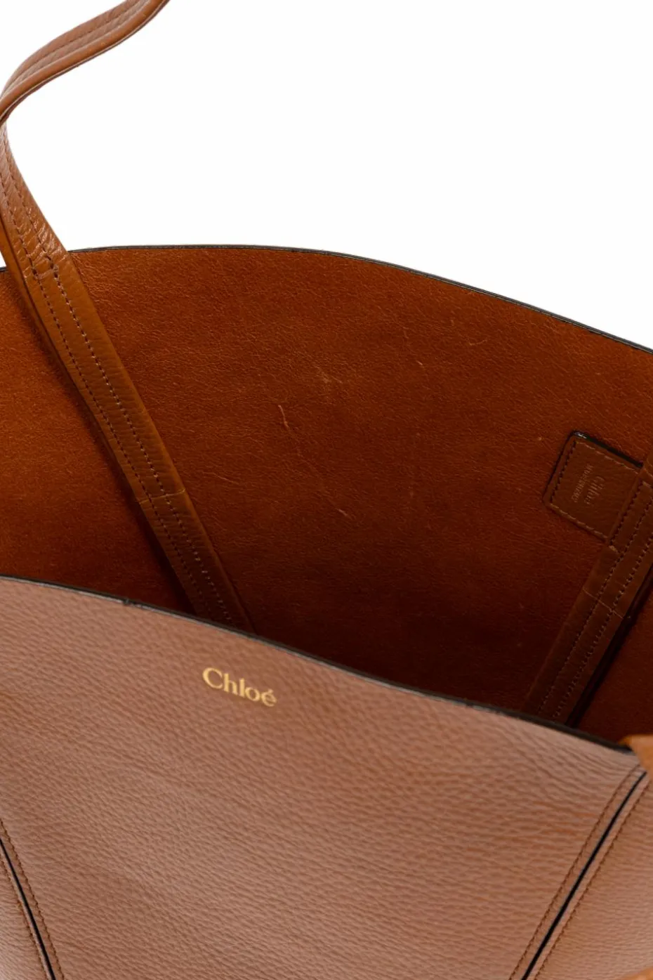Chloé BRĄZOWY Torba `Spin Medium` typu `shopper`
