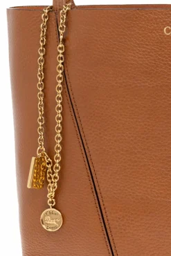 Chloé BRĄZOWY Torba `Spin Medium` typu `shopper`