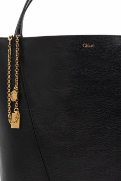 Chloé CZARNY Torba `Spin Large` typu `shopper`
