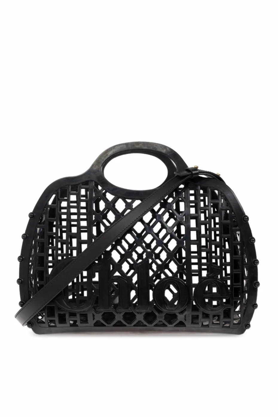 Chloé CZARNY Torba `Cage` typu `shopper`