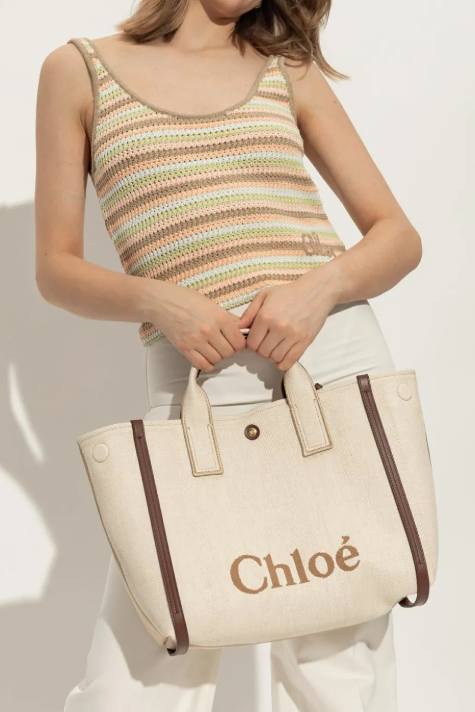 Chloé kremowy Torba `Chloé Carry Small` typu `tote`