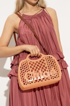 Chloé POMARAŃCZOWY Torba `Cage` typu `shopper`