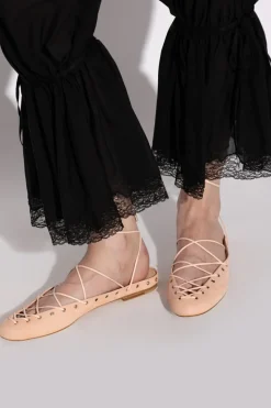 Chloé RÓŻOWY Baleriny `Ghillies`