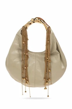 Chloé SZARY Skórzana torba typu `hobo`