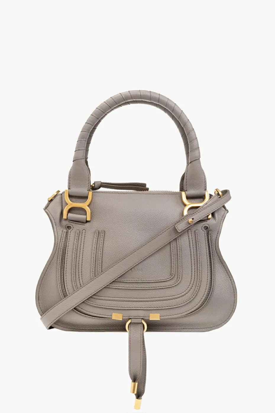 Chloé SZARY Torba na ramię ‘Marcie Double Small’