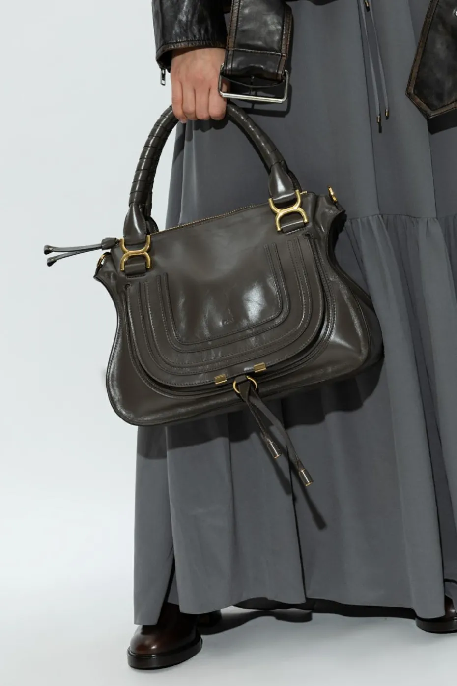 Chloé ZIELONY Torba do ręki 'Marcie Medium'