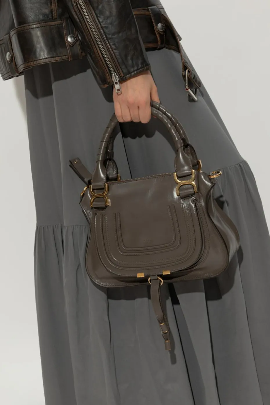 Chloé ZIELONY Torba do ręki `Marcie Double Small`