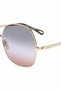 Chloé ZŁOTY Okulary przeciwsłoneczne `Aly`