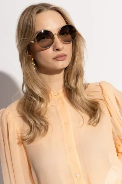 Chloé ZŁOTY Okulary przeciwsłoneczne `Aly`
